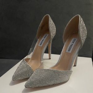 Rhinestone Pumps with clear sides